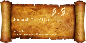 Juscsák Zita névjegykártya